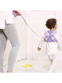 1件装防走失幼儿背包牵引绳，儿童安全背带，蝴蝶图案设计