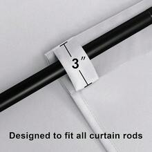 Hiasan Room Darkening Curtains 45 Inches Long, Light BlocFKing Thermal Insulated Rod Pocket & Back Tab Drapes Sewn With Tiebacks For Nursery Bedroom Dining Living Room, 42\ Wide, Greyish White, 2 PC,42inchWx45inchL(Packof2),GreyishWhite - 灰白色 - 查看 4