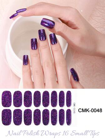 Semi Cured Gel Nail Strips , Jelly Beige, 16 Pcs Gel Nail Wraps, Stickers, UV Light Required, Salon Quality, Long Lasting