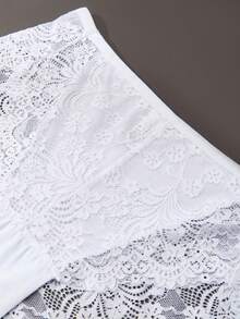 6pcs/Pack Plus Size Women's White Lace Panties - Sexy & Comfortable Underwear - Multicolor - View 5