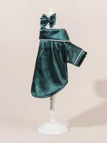 1 Bộ đồ ngủ và mặc nhà bằng satin, váy cho thú cưng cổ Peter Pan, váy len dày ấm áp cổ Peter Pan bằng ren cho chó và mèo. - Nhiều màu - Xem 5