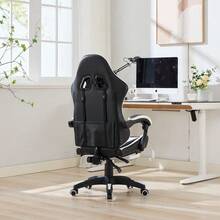 Gaming Chairs - White+Black + Upholstered + Foam - View 8