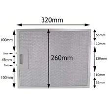 4PCS UNIVERSAL Cooker Hood Filter Metal Mesh Kitchen Extractor Vent Fan 320x260mm - Silver - View 2