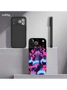 F-Fire F-Compatible con funda de teléfono de anime compatible con 17 16 15 14 13 12 11 Pro Xs Max Mini XR X Plus, funda negra mate suave, compatible con funda  17 pro max, funda  17 pro, funda  17, funda  16, funda  16 pro max, funda  15 - Z5 - Ver 8