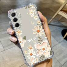Funda de Teléfono Transparente con Pintura al Óleo de Flor Blanca Adecuada para OPPO A3X A16 A17 A35 A36 A38 A54 A57 A58 A74 A78 A79 Funda Protectora Suave Adecuada para OPPO Reno11Pro Reno11F Reno12F Reno12Pro Cobertura Completa Función de Protección Anticolisión en las Cuatro Esquinas Adecuada para Novia, Novio, Amigo - Colores mixtos - Ver 5