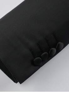 男士燕尾服外套 - 长款黑色晚礼服燕尾服，尖领，奢华婚礼晚宴演出服装，合唱团指挥黑色外套（仅限外套） - 黑色 - 查看 8