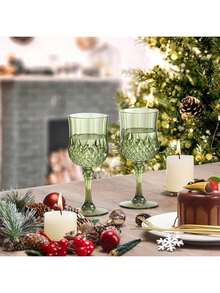 1/3/6/12/2 piezas Copas de champán de boda irrompibles de 7 oz (aprox. 198,4 g), vasos de vino de vidrio reutilizables - Copas de tulipán vintage (disponibles en transparente o verde) adecuados para bodas, fiestas, eventos de Ramadán, regalos del Día de San Valentín, regalos de Año Nuevo, etc. - Multicolor - Ver 1