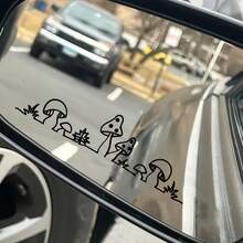 Charming Mini Mushroom Vinyl Sticker - Perfect For Car Rearview Mirrors And Indoor/Outdoor Use - one-size - View 5