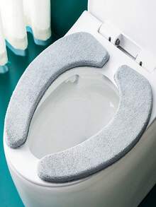 2pcs Soft Washable Toilet Seat Covers, Thick & Comfortable, Easy Installation, Suitable For Most Toilets, Bathroom Accessories - Multicolor - View 11