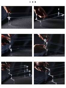 1pc Transparent Acrylic Multi-Tier Tiered Display Rack, Versatile Acrylic Tiered Display Stand For Figurines, Perfumes And Cosmetics - Clear - View 9