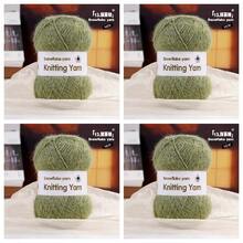 4 Skeins, 400g High Quality Snowflake Yarn, 3mm Knitted & Cashmere Blend Soft Yarn For DIY Sweater, Scarf, Hat Knitting
