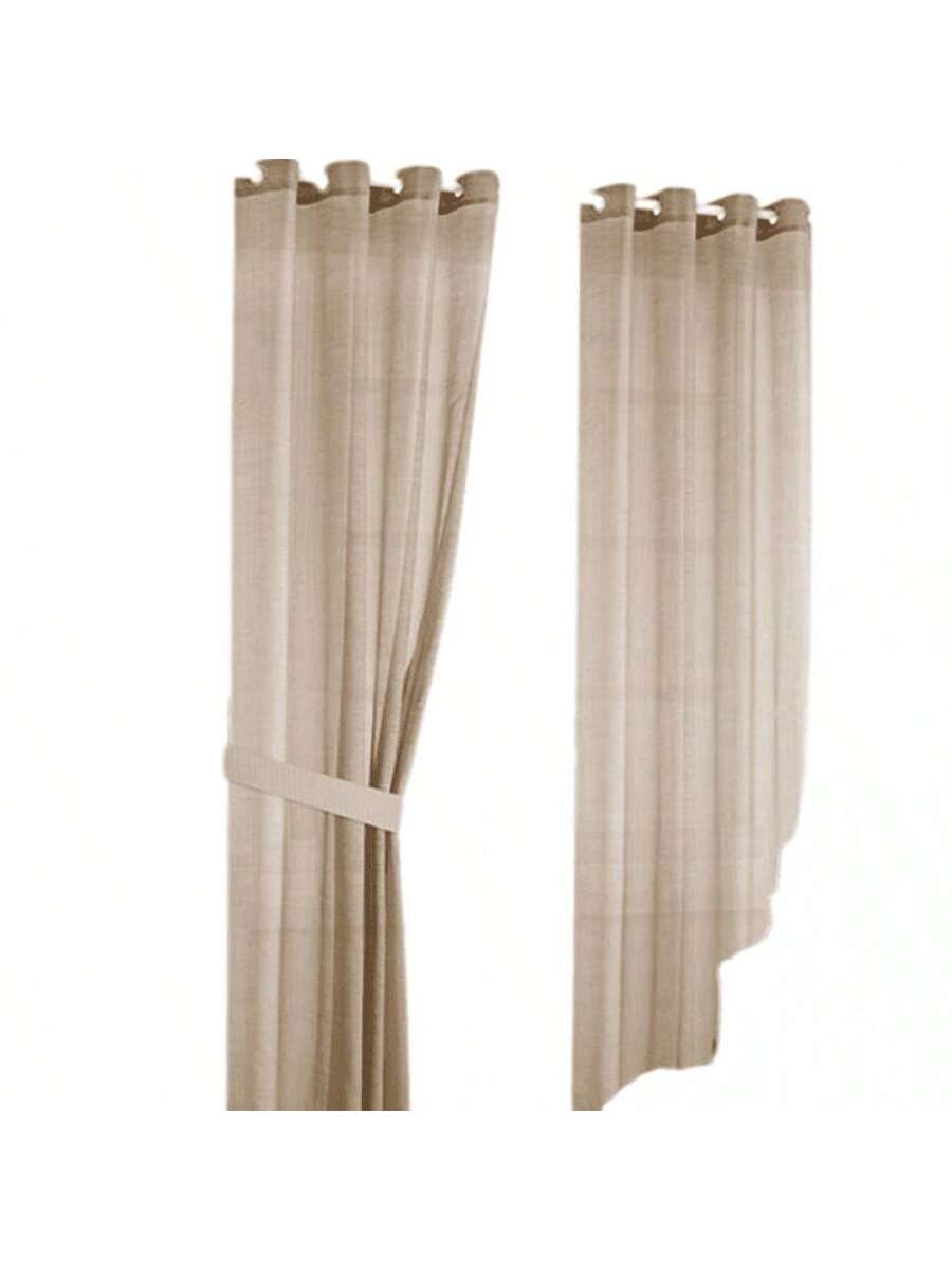 Cortinas color Cafe claro de alta durabilidad de 140cm*225cm