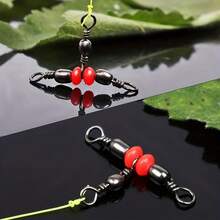 50 piezas de giratorios de barril de latón - Giratorios de pesca de 3 vías para una presentación suave del cebo y pesca sin enredos - Multicolor - Ver 5