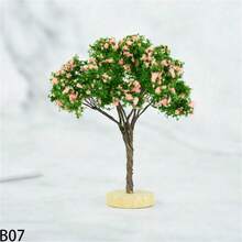 1pc Mini Realistic Tree Model, Miniature Realistic Landscape Tree, Cute Micro Ornament Fairy Garden Decor Micro Landscape Resin Craft Ornament Home Desktop Garden Accessory, Artificial Plant - Multicolor - View 9