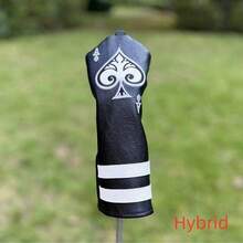 Pokrowce na główki kijów golfowych Spade A do drivera Fairway Hybrid Wood Pokrowce na główki kijów Blade Putter Mallet Pokrowce na główki kijów żelaznych