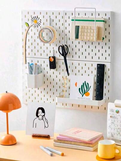 Giá để đồ treo tường không cần khoan, phụ kiện tự lắp ráp, kệ mô-đun nhiều tầng - Kệ nhựa kiểu retro, phù hợp cho nhà bếp, phòng học hoặc sảnh - Hoàn hảo để trưng bày bộ sưu tập, đồ trang trí và vật dụng cần thiết, vật dụng lưu trữ thiết yếu cho nhà bếp.