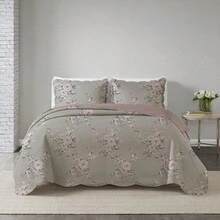 Double-Sided 3-Piece Printed Bedspread Set. - Print 19 - View 1