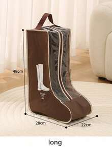 Nonwoven Fabric Dust-Proof Shoe Bags, Shoe Storage Bags, Luggage Boot Shoe Covers With Zipper And Handle, Suitable For Flats, Ankle Boots And Tall Boots, Elegant Shoe Storage Bags, Travel & Home Boot Covers