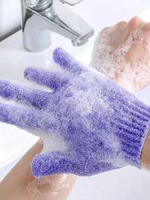 6/10/20pcs Random Color Exfoliating Gloves, Double-Sided Scrub Gloves, Bath Gloves, Body Massage Cleaning Gloves - Multicolor - View 4