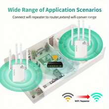 300Mbps 无线 WiFi 中继器 2.4G 无线信号扩展器 Wi-Fi 放大器路由器 远距离信号增强器 - 英規插(220-240V) - 查看 4