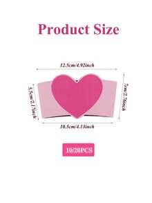 20pcs Valentine's Day Disposable Cup Sleeves, Fits 10-16oz Hot/Cold Drinks, Coffee, Home Gatherings, Insulated Paper Cup Sleeves, Disposable Kraft Paper Coffee Cup Sleeves, Insulated Anti-Slip Sleeves For Cold/Hot Drinks, Coffee, Tea, Bubble Tea, Party Supplies, Weddings