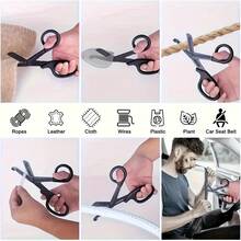 1把不锈钢创伤及绷带剪，带1个可伸缩徽章卷轴，3种颜色可选（粉色、黑色、紫色），小巧便携，适用于医疗和一般用途。 - 彩色 - 查看 9