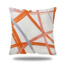 TOPSSCTR 1 buc. Față de pernă cu model geometric modern - 45 x 45 cm, huse de pernă moi și confortabile 100% poliester pentru canapea, dormitor, pat, lavabilă la mașină, față de pernă albastră, portocalie, fără umplutură - Multicolor - Vizualizare 13