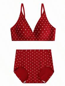 Women Bra And Panty Sets - Red - View 7