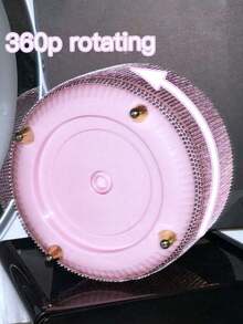 1pc-Encrusted Hexagon Makeup Brush Holder, Large Capacity, Colorful-Studded Luxurious Shiny Surface, Hexagonal Cylinder Shape, Tidy Edges, Vanity Accessory Bedroom Dresser, Makeup Room Desk - 彩色 - 查看 5