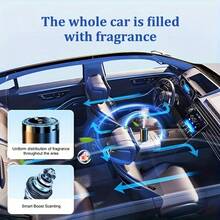 Smart Car Air Fresheners/Essential Oil Car Aromatherapy Diffuser - Portable, Intelligent Self-Spraying Atomizer With Lasting Light Fragrance, Comfortable& Soothing-Specifically Designed For Vehicles To Eliminate Odors And Freshen The Air - 1 máy khuếch tán hương thơm + 3 chai - Xem 7