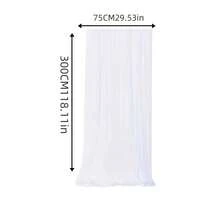 Wedding Arched Tulle Backdrop Curtain, Elegant Floral Curtain Effect, Lightweight Polyester Fabric Arch Decoration, Suitable For Weddings, Parties, Indoor/Outdoor Ceremony Decorations, Stages, Ceilings, Houses, Etc. Electricity-Free Party Decoration. - Green - View 6