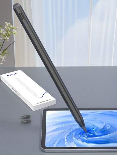 10.2" IPad 7th/8th/9th Gen, IPad Air 4th/5th Gen 10.9", IPad Air 11" M2/M3, IPad Pro 11", IPad Air 13", IPad Pro 12.9" (2018-2022) Compatible Stylus Pen, 90mAh Battery, High Precision, Black