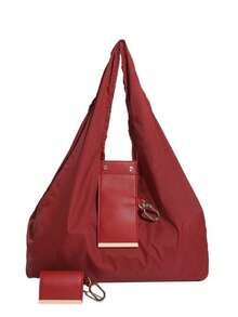 1pc Keychain Organizer Bag, Large-Capacity Shopping Bag. Folds Down To Become A Keychain Charm; Compact And Portable. Unfolds Into A Shoulder Bag Or Shopping Bag. Available In Various Colors And Versatile. - Multicolor - View 11