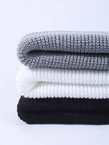 3pcs/1pc Women's Warm Knitted Hat, Suitable For Daily Wear In Winter - Multicolor - View 4