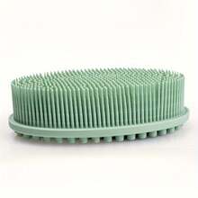 1pc/2pcs Upgraded 2-In-1 Silicone Body & Hair Brush, Exfoliating Shower Brush For Body, Premium Silicone Bath Sponge, Scalp Massager, Easy To Clean, Healthy & Silicone, Soft & Non-Irritating, Resilient & Durable Bristles - Multicolor - View 9