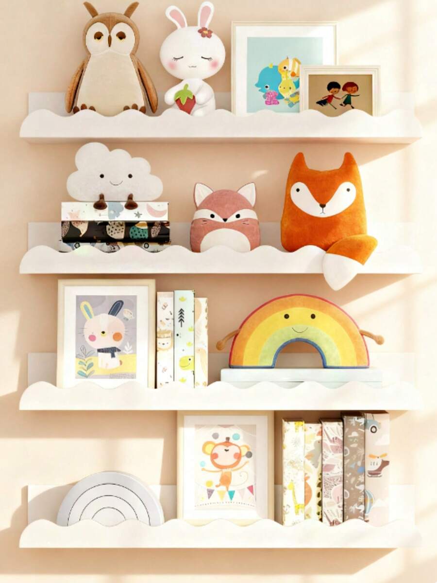 Kệ lưu trữ treo tường tối giản, kệ sách treo tường bằng gỗ nguyên khối cho phòng trẻ em, kệ lưu trữ bằng gỗ treo tường cho phòng khách.