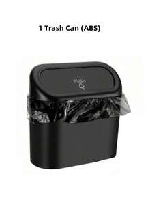 Car Trash Can With Lid, Mini Auto Dustbin Garbage Organizer Optional 2 Hooks And 3 Rolls Trash Bags Combo, Automotive Garbage Container Bin For Vehicle, Home, Office(1pc, 2pcs , 3pcs, 6pcs) - Style a - View 25