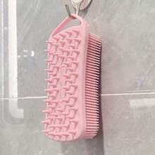1pc Silicone Cleaning Brush, Silicone Bath Brush, 2-In-1 Bath/Scalp Brush, Silicone Shampoo Bath Brush, Adult Double-Sided Friction Bath Brush, Massage Bath Brush, Easy To Clean, Lathers Well, Promotes Blood Circulation, More Hygienic Than Loofah, Bathroom Cleaning Tool - Multicolor - View 12