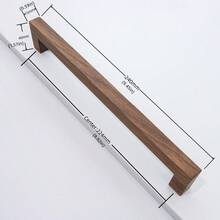 Nordic Wood Drawer Handle Solid Walnut Wood Kitchen Wardrobe Shoe Organizer Handles Dresser Knobs Cabinet Handles - Multicolor - View 11