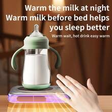 1pc USB Heated Coaster, Warm Air Blowing, Coffee Cup Warmer, Electric Coffee Cup Heater, 3-Level Temperature Setting Coffee Warmer, 2-In-1 Constant Temperature Coaster, Warming Pad For Bottle, Smart, Suitable For Office Desk, Home Office USB Electric Heating Pad, Bottle Warmer Coaster, Smart Heated Coffee Mug, Suitable For Beverages, Milk, Tea And Hot Chocolate - EU C Type Plug(220-240V) - View 4
