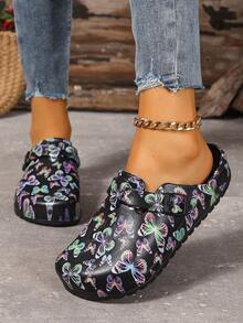 Fashionable Summer Women Hollow Sandals, Colorful Butterfly Pattern, With Comfortable Thick Soles - Lightweight, Chic All-Weather Wear Style, Easy Slip-On Garden Shoes With Soft Insoles And Adjustable Straps, Suitable For Daily, Work Or Leisure Activities. - 彩色 - 查看 4