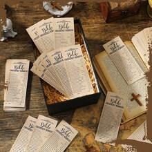 100pcs Brown Paper Bible Verse Bookmarks, Inspirational Emergency Phone Numbers, Church And Sunday School Supplies, Religious Gifts - Single Piece - View 3