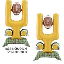 Football Goal, Stacked Soccer Balls, Standing Football, Aluminum Foil Soccer Ball Balloon, Standing Football Trophy Aluminum Foil Balloon, World Cup Party Decorations