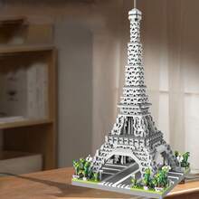 1685pcs Paris Eiffel Tower Building Blocks Set, ABS Material, World Famous Architecture Educational Toy, Micro Bricks, Adult Gift - Multicolor - View 4