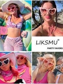 12 pièces Lunettes de soleil rétro en forme de cœur, convenant pour les enterrements de vie de jeune fille, la Saint-Valentin, les soirées célibataires, les mariages, les anniversaires, Halloween et autres occasions. Accessoire .