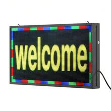 programmierbare LED Zeichen P10 Vollfarbe flexibles digitales Scrolling Panel, DIY Anzeigetafel mit benutzerdefiniertem Textmuster und GIF & Bluetooth App Steuerung (670 x 350 x 55 mm) - 670 x 350 x 55 mm P10 - Übersicht 8