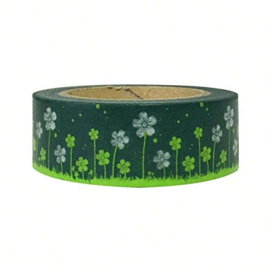 Wrapables - Cinta Adhesiva Colorida Washi, Gatos en Teatro(Green Meadow) - Multicolor - Ver 1