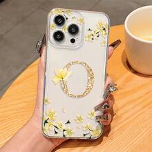 Funda de teléfono transparente personalizada, creativa y minimalista con diseño de flor espacial y letras doradas, diseñada para una protección precisa contra caídas, golpes y caídas, resistente a las manchas y duradera, compatible con Apple, adecuada para  17/17 Pro/17 Pro Max/17 Air/ 16/16 Pro/16 Pro Max/16 Plus/ 15/15 Pro Max/15 Pro/15 Plus/ 14/14 Pro/14 Plus/14 Pro Max/ 13/13 Pro/13 Pro Max/12/12 Pro/12 Pro Max/11/11 Pro/11 Pro Max/XR/X/XS/XS Max. Es el regalo de cumpleaños perfecto para novias, novios, esposos, esposas, amigos o para uno mismo, innovador y a la moda, adecuado tanto para hombres como para mujeres.Este es un excelente regalo de cumpleaños y Navidad para una pareja y su hija. - Transparente 2245 - Ver 2