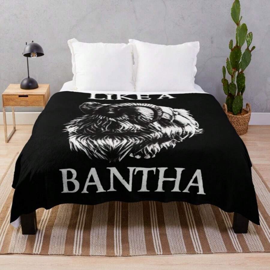 Like A Bantha Boba Fett IV Themed Flannel Throw Blanket Super Soft Cozy 50x60 Inches For Couch Bed Decor, Perfect Gift For Bounty Hunter Fans And Mandalorian Collectors (1) - Màu sắc hình ảnh - Xem 1