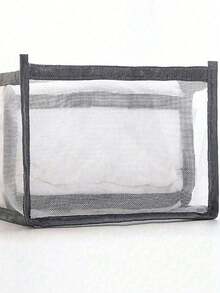 Wardrobe Clothing Divider Storage Box, Fashionable & Practical Underwear Storage Box, Sock Storage Box, Available In Multiple Sizes, Washable Drawer-Style Wardrobe Storage Box, Foldable Underwear Storage Bag - Grey - View 7